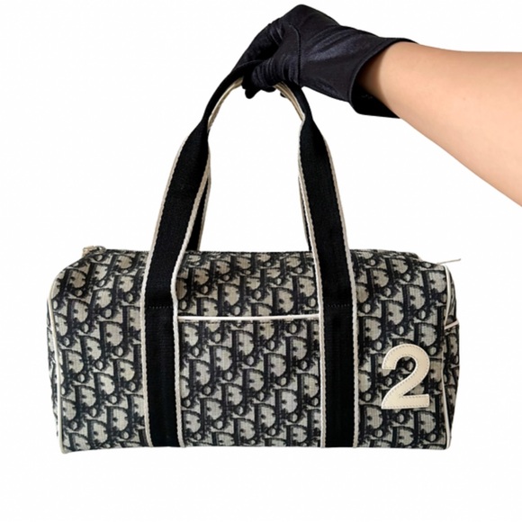 Dior Handbags - Dior Dark Navy Trotter #2 Boston Handbag